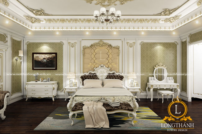 Dự án thiết kế thi công nội thất phòng ngủ cho gia đình anh Hoàng, biệt thự Gamuda Yên Sở