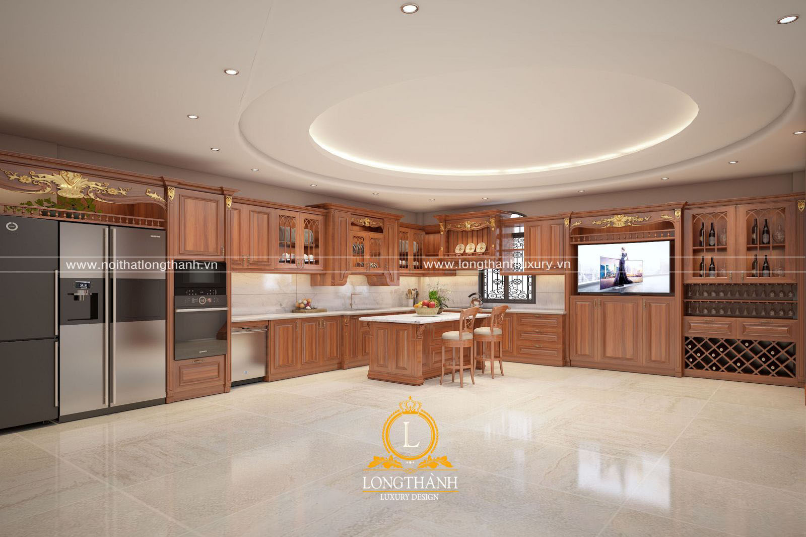 Thiết kế không gian bếp: Hình ảnh được thiết kế với sự khéo léo và chuyên nghiệp, giúp bạn có được ý tưởng mới mẻ và sáng tạo cho không gian bếp trong căn nhà của bạn.