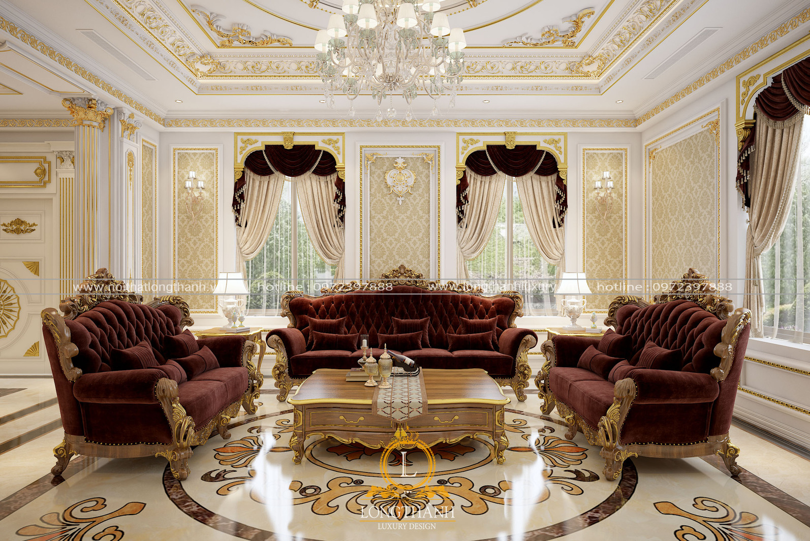 Sofa vải nỉ cao cấp - nét quyến rũ riêng của phòng khách tân cổ điển