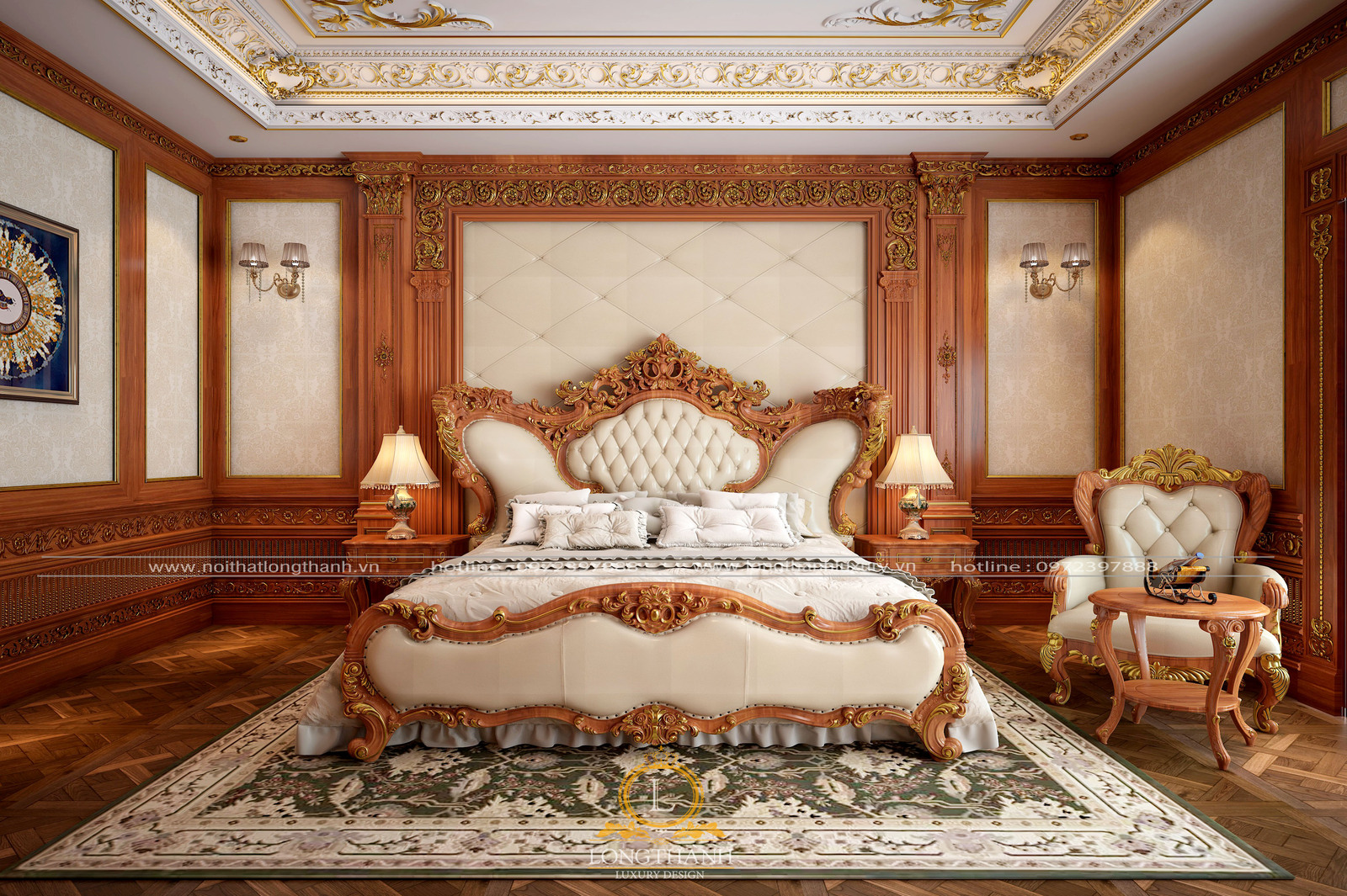 Tổng hợp các mẫu giường gỗ tân cổ điển đẹp nhất 2023