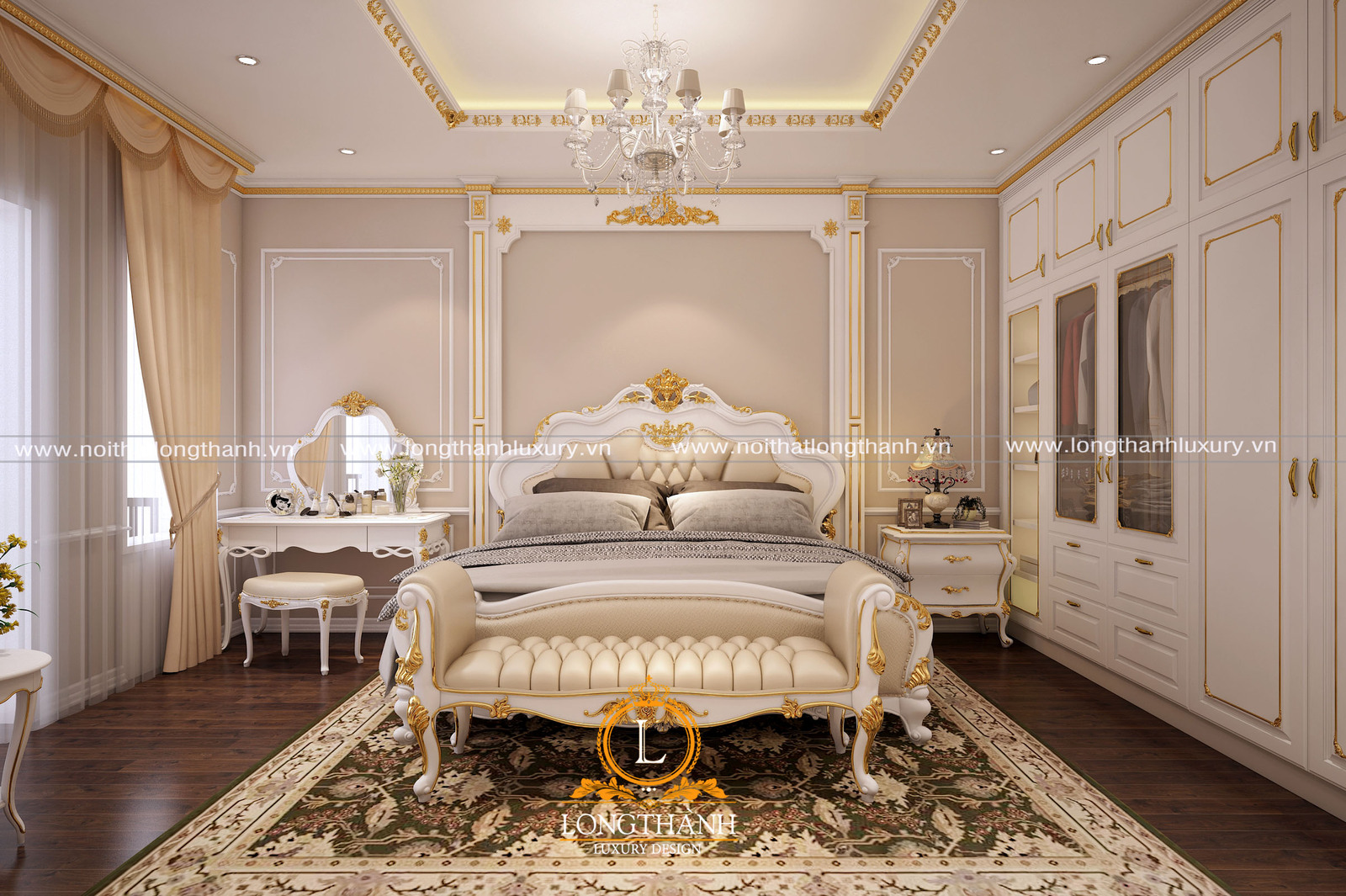 Mẫu giường ngủ tân cổ điển giá bao nhiêu? Báo giá và tư vấn chi tiết