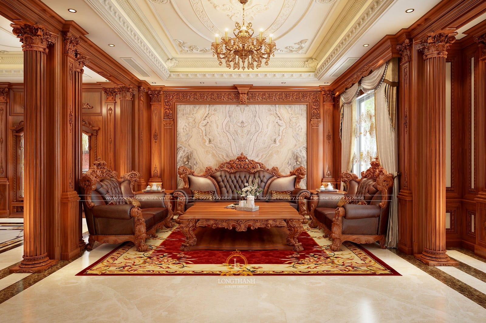 Sofa tân cổ điển đẹp, giá rẻ Nội thất Long Thành đã lắp đặt tại TPHCM