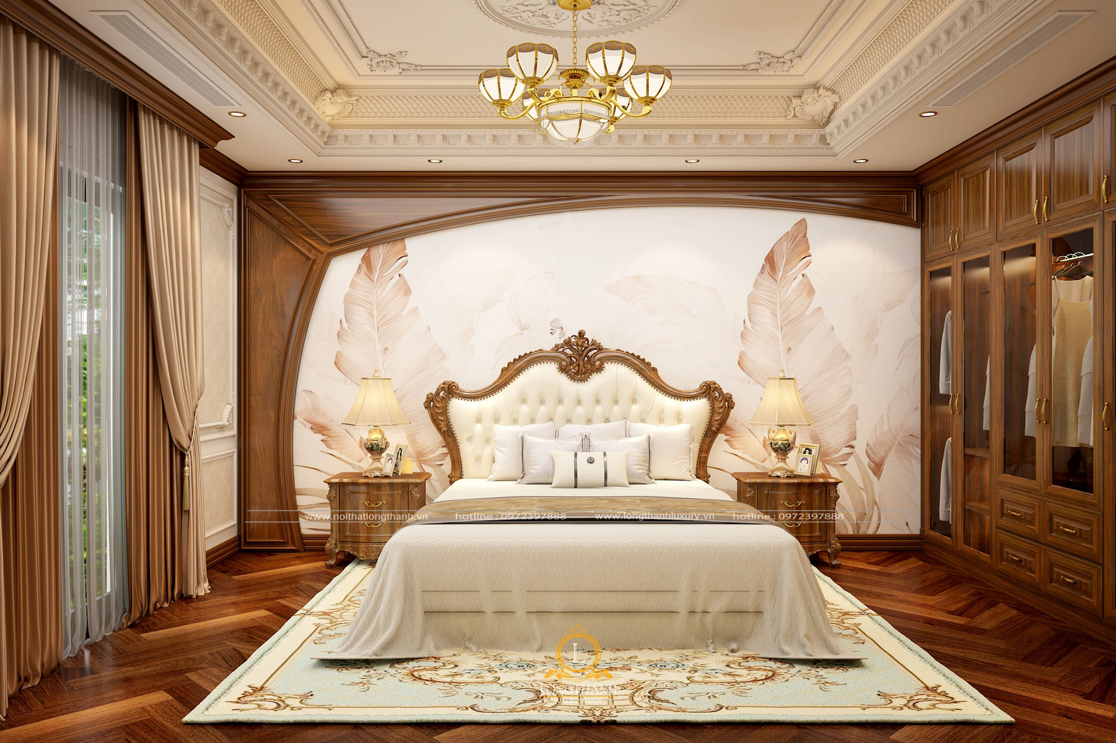Thiết kế phòng ngủ Master tân cổ điển sang trọng nhất 2024