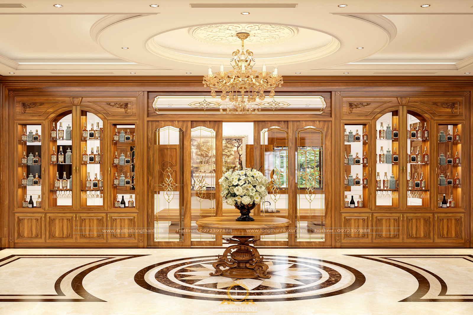 Top các mẫu tủ rượu tân cổ điển sang xịn mịn nhất 2024