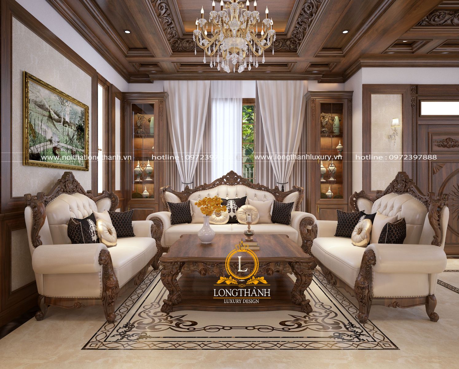 Thiết kế phòng khách biệt thự đẹp LT16