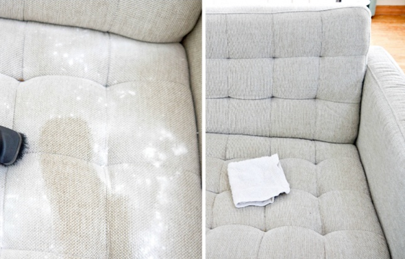 Sofa nỉ có khả năng thấm hút, dễ bị bẩn, khó vệ sinh