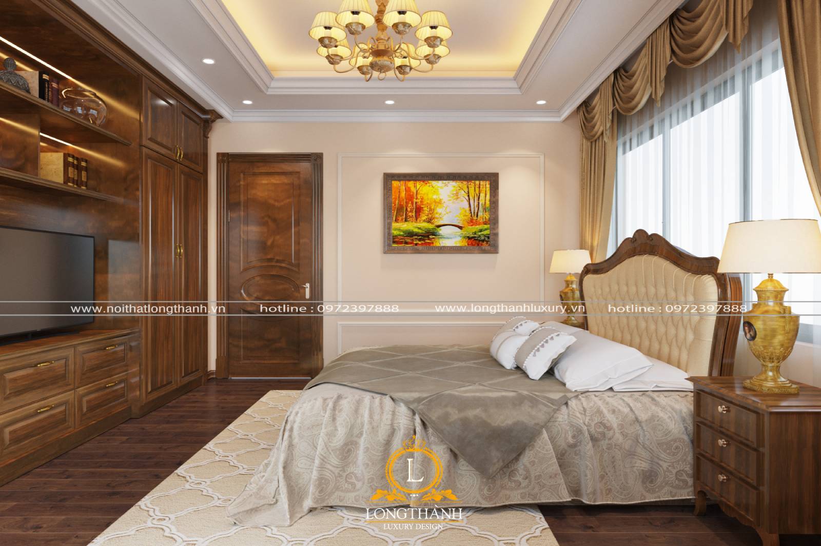 Thiết kế giường ngủ cao cấp cho phòng ngủ nhà chung cư