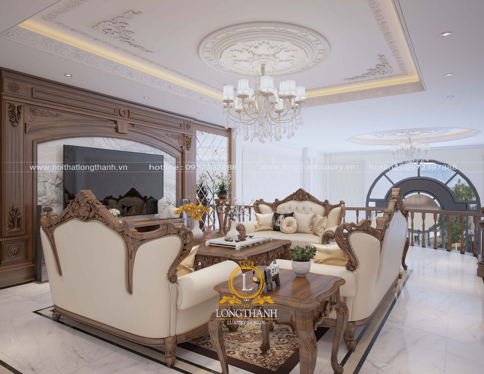 Phòng khách được bố trí trên cao phù hợp với nhu cầu sinh hoạt và bảo đảm yếu tố thẩm mỹ