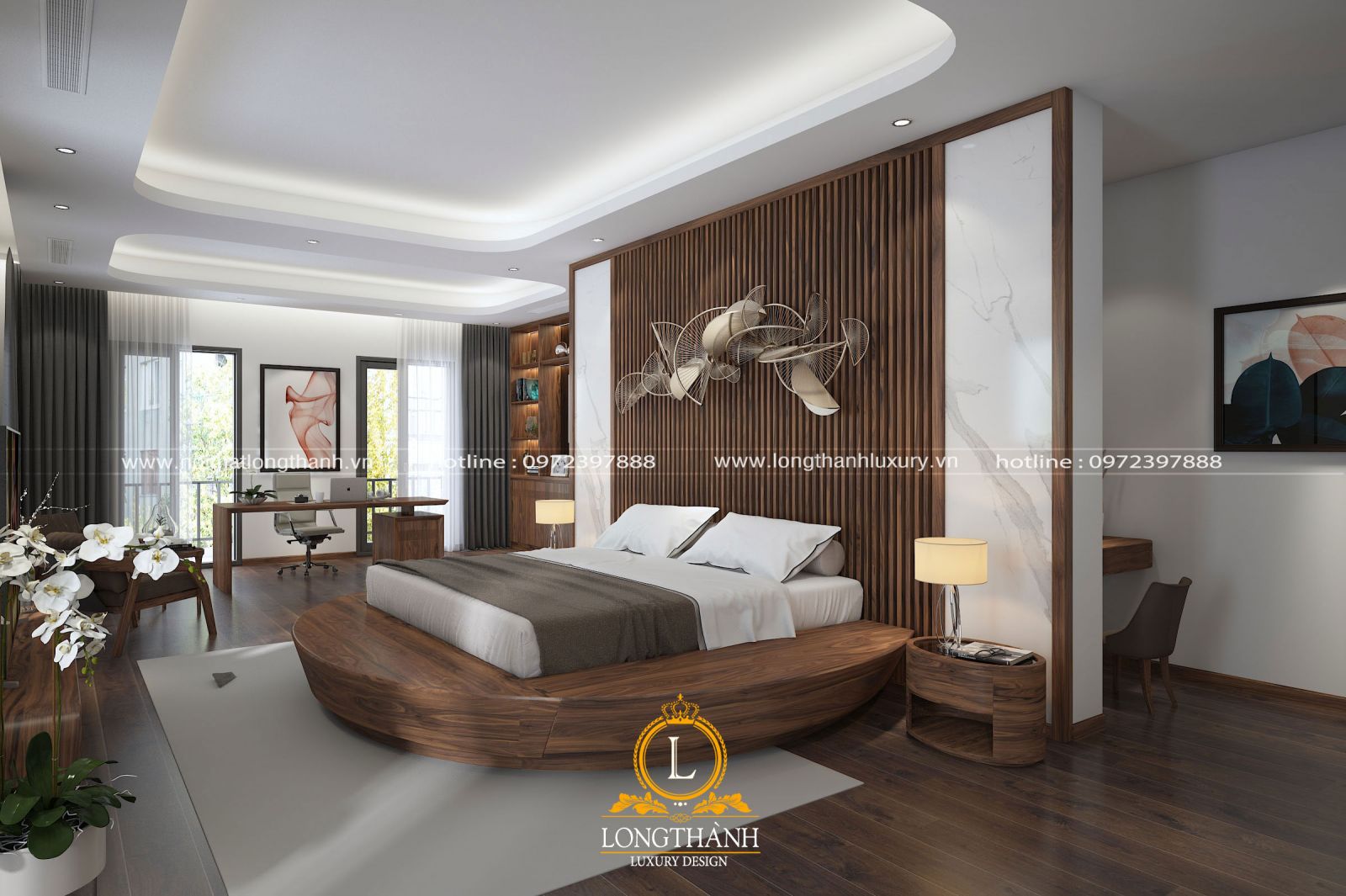 Phòng ngủ hiện đại cao cấp đẹp được thiết kế theo nhu cầu chủ nhân