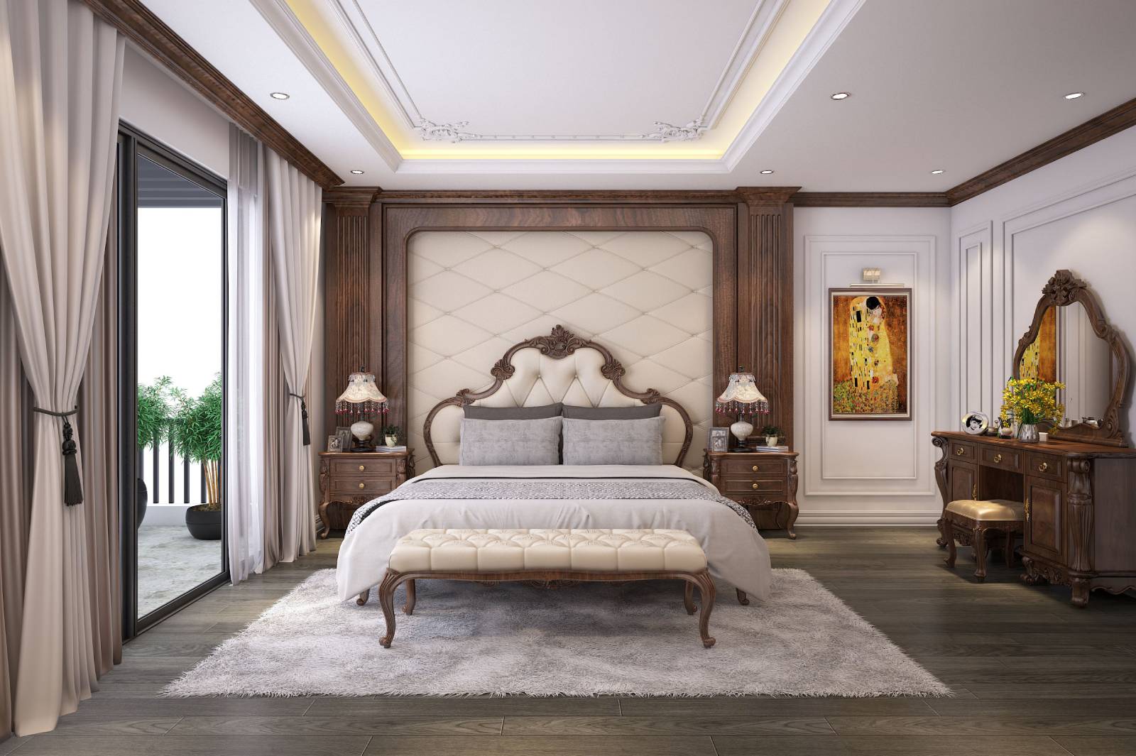 Đèn phòng ngủ tân cổ điển tăng thêm vẻ đẹp và giá trị cho đồ nội thất