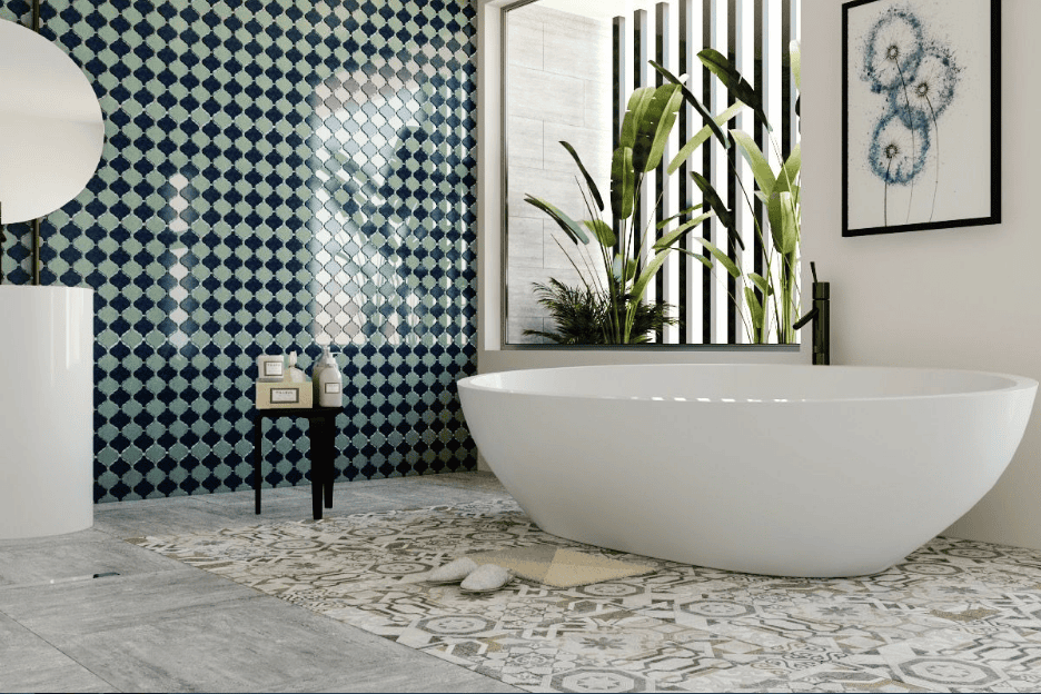 Gạch Mosaic trong nhà tắm 