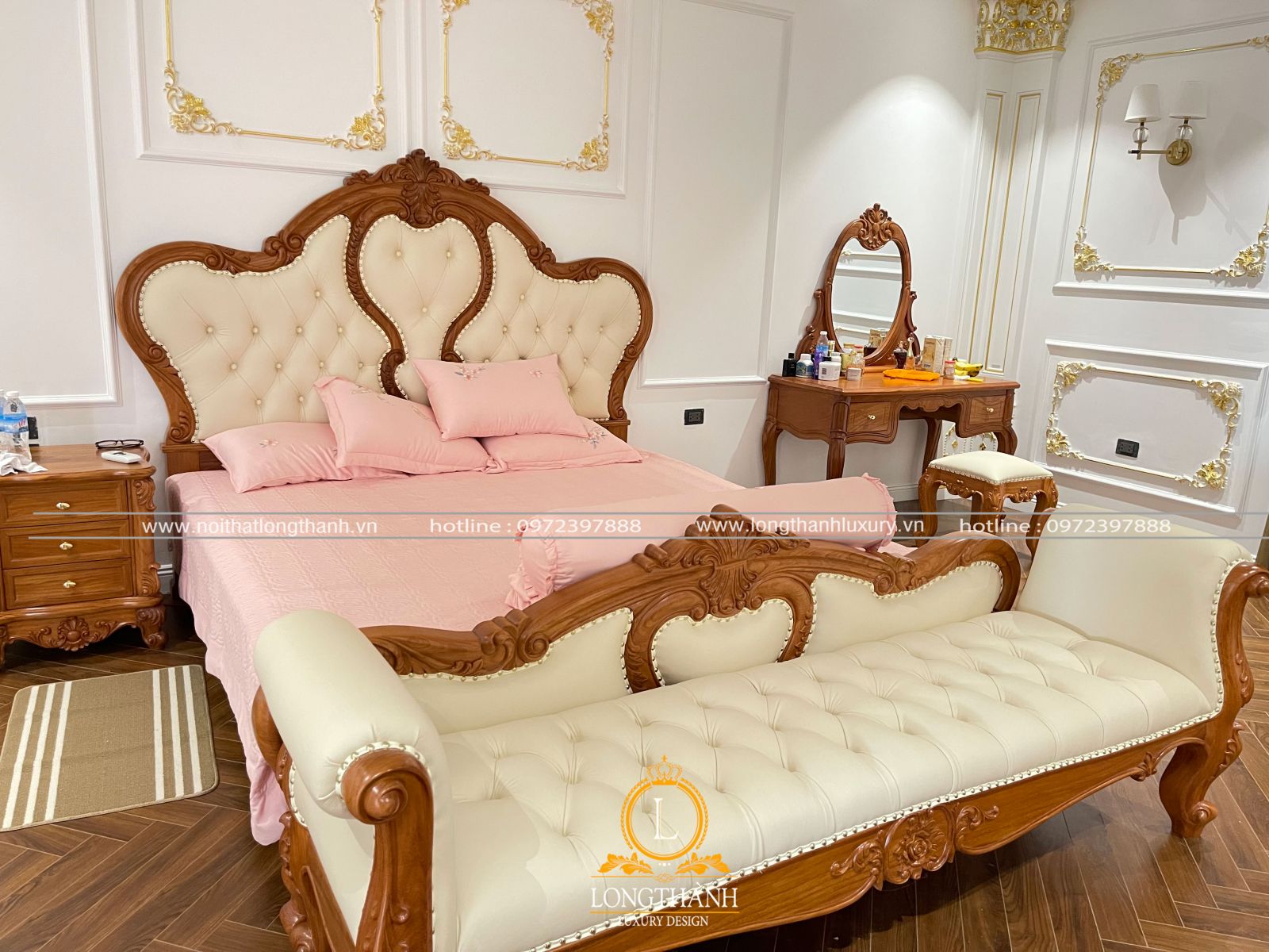 giường ngủ tân cổ điển Thái Nguyên