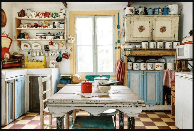 Không gian bếp phong cách  Vintage