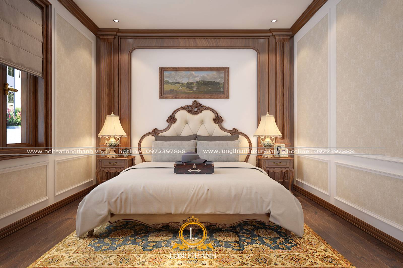Lựa chọn bài trí đèn phòng ngủ tân cổ điển phù hợp với thiết kế nội thất chung