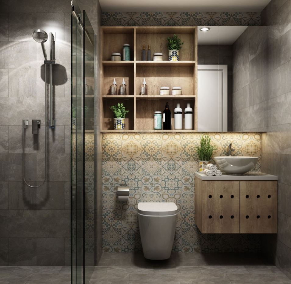 Mẫu nội thất phòng tắm phong cách Đông Dương - Indochine