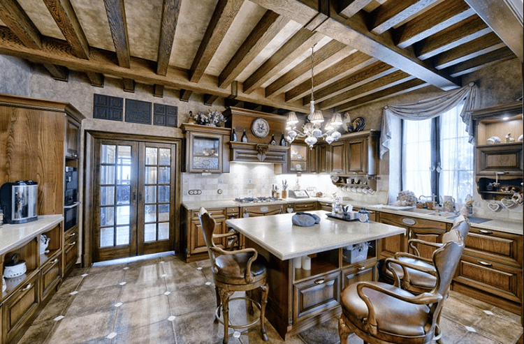 Phòng bếp theo phong cách nội thất cổ điển Châu Âu