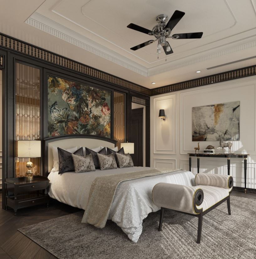 Mẫu nội thất phòng ngủ phong cách Indochine - Indochine