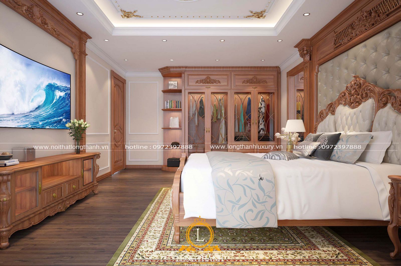 Từ đồ nội thất đến cửa đều được thiết kế đồng màu, tăng thêm vẻ đẹp cho cả căn phòng
