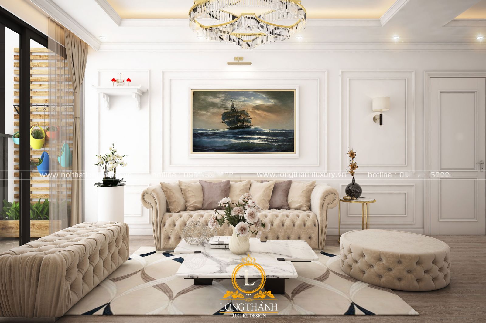 Sofa nhung phù hợp với nhiều phòng cách thiết kế nội thất phòng khách