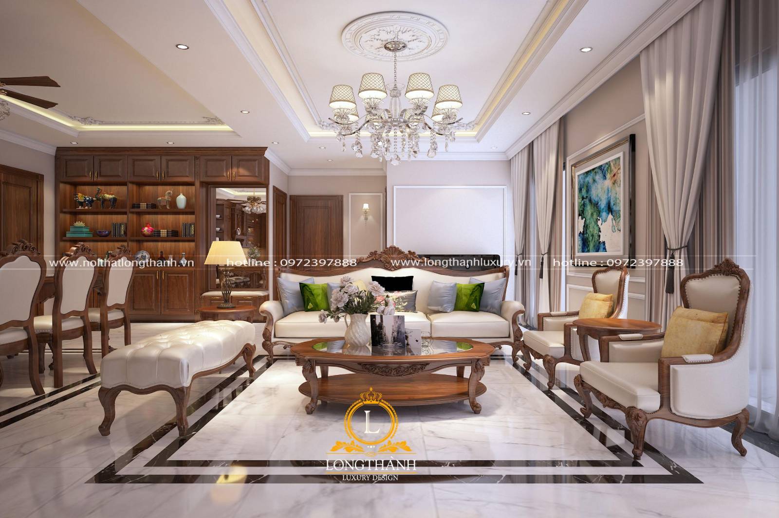 Sofa gỗ phù hợp với mọi phong cách thiết kế nội thất phòng khách