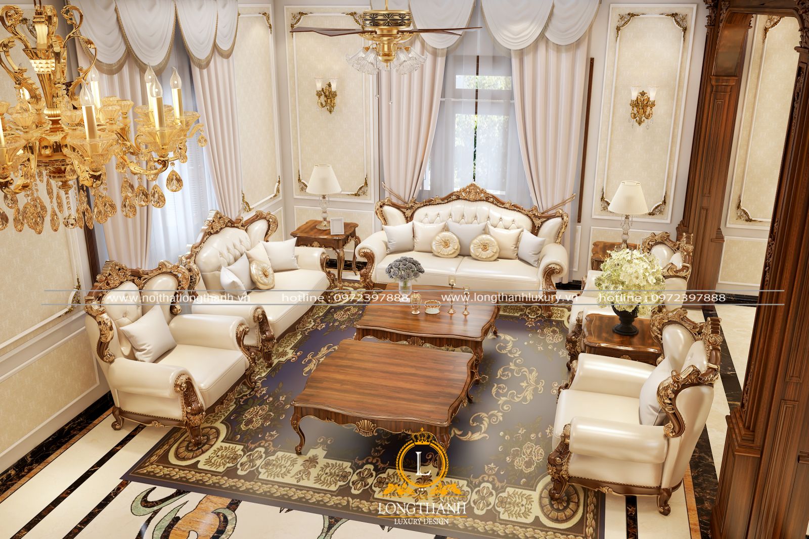 bàn ghế sofa hoàng gia