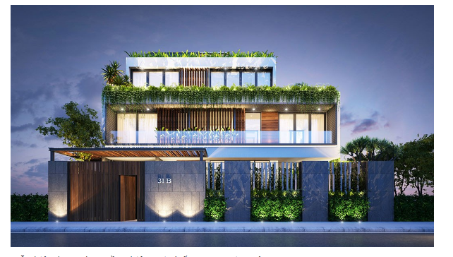 Thiết kế nhà biệt thự sân vườn 3 tầng tiện nghi sang chảnh thân thiện với môi trường