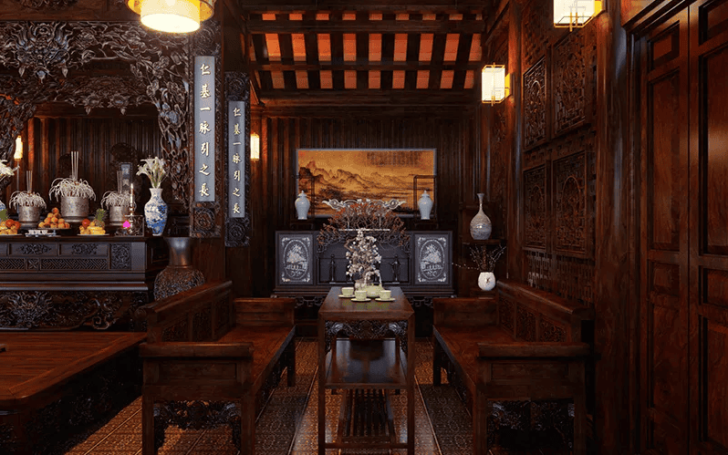 Thiết kế nội thất theo phong cách cổ điển truyền thống Việt Nam