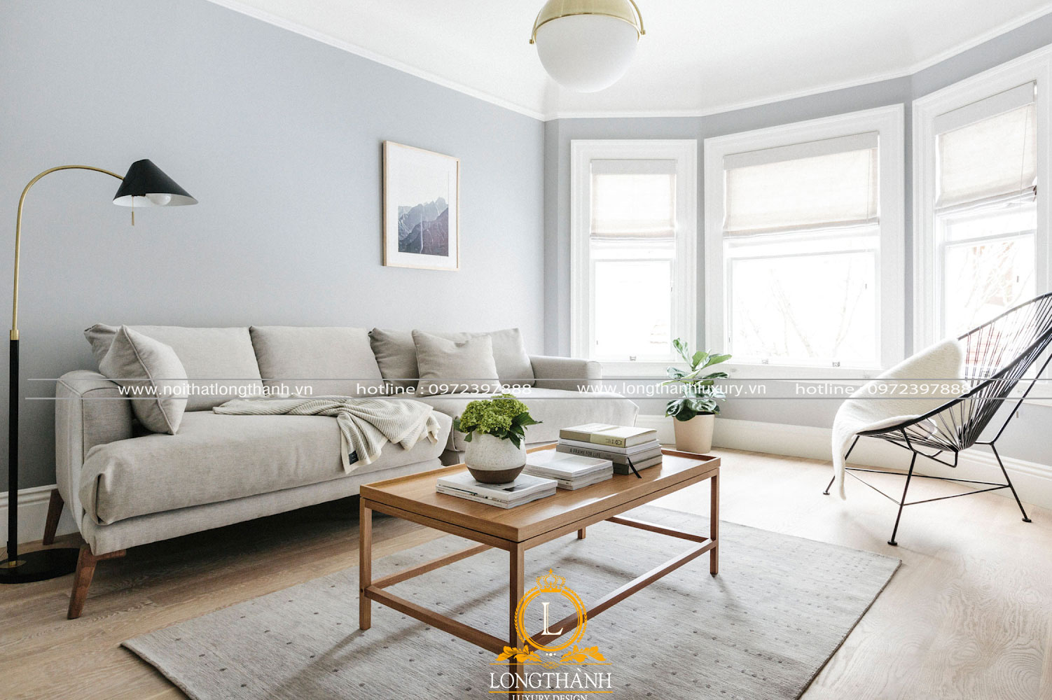 Sofa tối giản cho phòng khách hiện đại