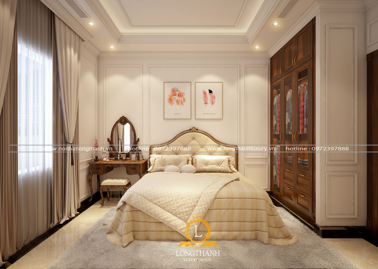 thiết kế phòng ngủ master 12m2