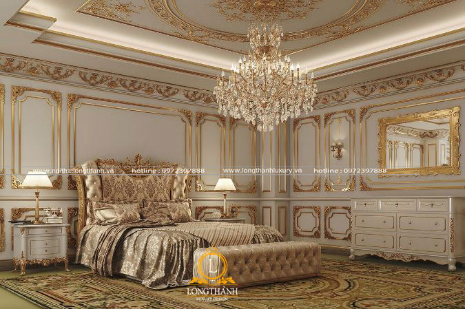 Thiết kế phòng ngủ phong cách cổ điển cho nhà biệt thự