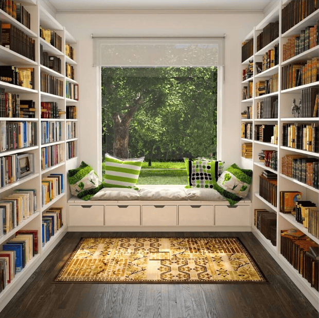 Thư viện mini kết hợp không gian xanh